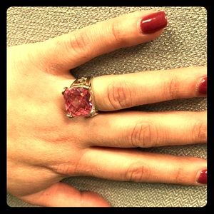 Pink Quartz Cocktail Ring